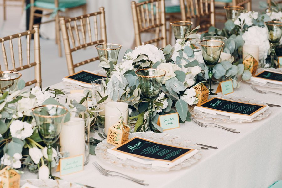 Special Event Insurance - Wedding Table Set Up with Menus